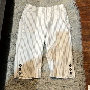 Wide leg capri dress pants